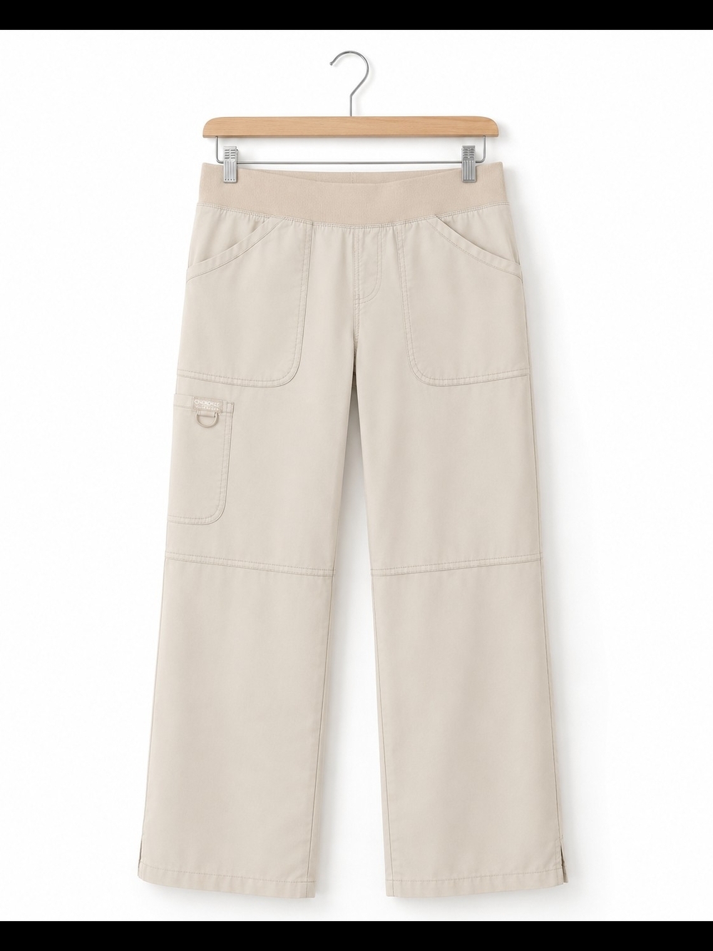Cherokee Workwear  Women’s Small Khaki Pull-On Cargo Scrub Pants